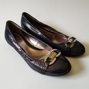 Solos by Softspots Black Leather Flats